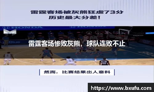 雷霆客场惨败灰熊，球队连败不止