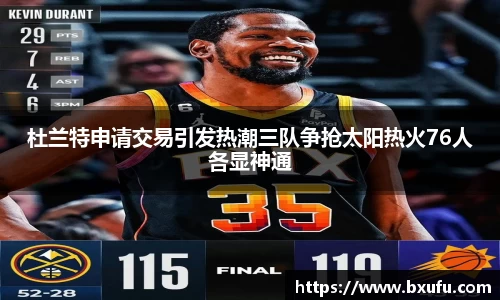 杜兰特申请交易引发热潮三队争抢太阳热火76人各显神通
